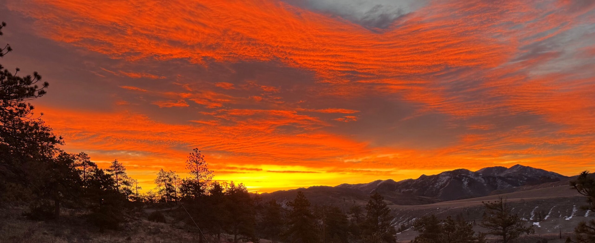 Sunrise over the mountains